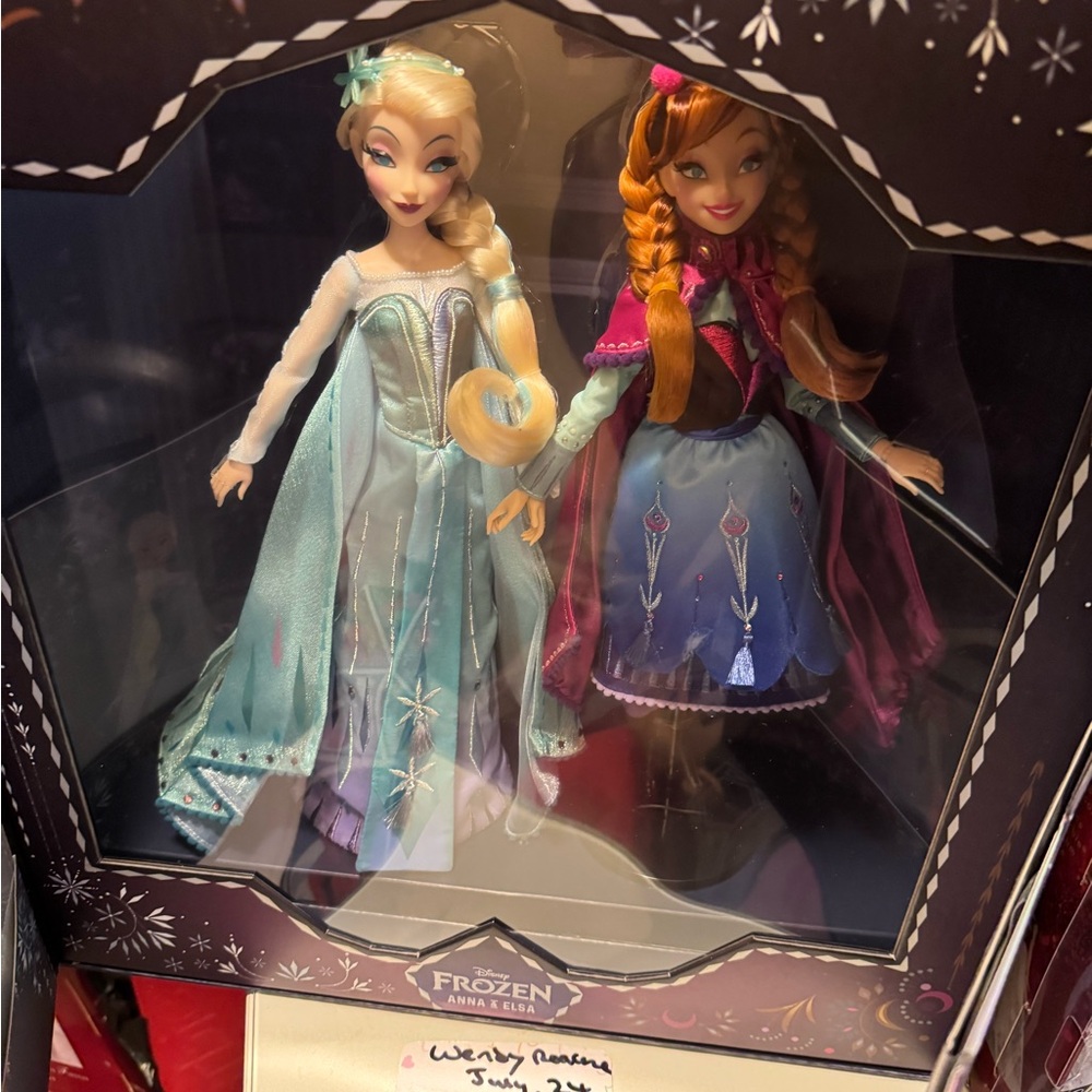 Blue and Purple Dolls with Elegant Dresses